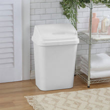 Load image into Gallery viewer, Set of 6 - White 7.8 Gallon Swing Top Kitchen Wastebasket Trash Can
