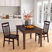 Load image into Gallery viewer, Set of 2- Modern Farmhouse Dark Wood High Back Dining Chair 280 lbs. Max Weight