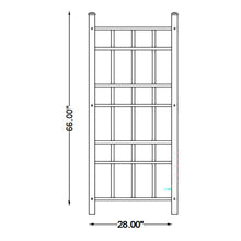 Load image into Gallery viewer, 66-inch Outdoor Weather-Resistant Brown Vinyl Garden Trellis with Ground Anchors