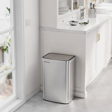 Load image into Gallery viewer, 13-Gallon Stainless Steel Kitchen Trash Can with Hand Wave Motion Sensor Lid