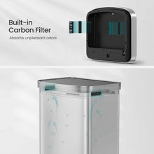 Load image into Gallery viewer, 13-Gallon Stainless Steel Kitchen Trash Can with Hand Wave Motion Sensor Lid