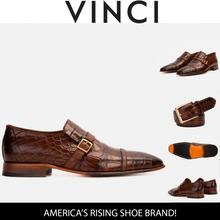 Load image into Gallery viewer, The Strat Single Monk Strap Cap Toe Brown Leather Handmade Men Shoe