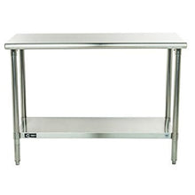 Load image into Gallery viewer, Stainless Steel Top Food Safe Prep Table Utility Work Bench with Bottom Shelf
