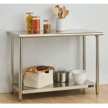 Load image into Gallery viewer, Stainless Steel Top Food Safe Prep Table Utility Work Bench with Bottom Shelf