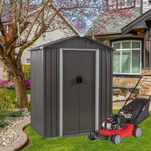 Load image into Gallery viewer, 5 x 3 ft. Outdoor Grey Metal Garden Storage Shed