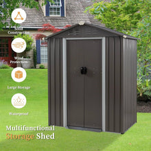 Load image into Gallery viewer, 5 x 3 ft. Outdoor Grey Metal Garden Storage Shed