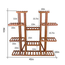 Load image into Gallery viewer, Solid Wood Indoor Outdoor 11-Tier Plant Stand