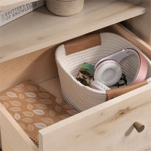 Load image into Gallery viewer, Light Maple Wood Farmhouse Style 1-Drawer Nightstand with Open Shelf