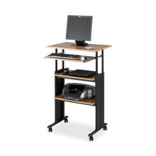 Load image into Gallery viewer, Adjustable Height Stand Up Office Desk in Medium Oak