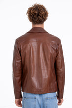 Load image into Gallery viewer, The Glasgow Tan Handwoven Leather Men Jacket