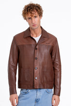Load image into Gallery viewer, The Glasgow Tan Handwoven Leather Men Jacket