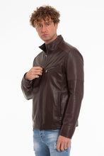 Load image into Gallery viewer, The Alamo Brown Leather Men Jacket