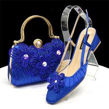 Load image into Gallery viewer, Italian Fashion Women's Elegant Heels &amp; Clutch Bag Set EDS317
