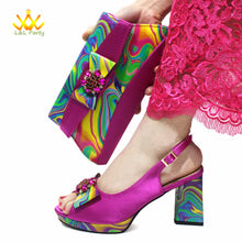 Load image into Gallery viewer, Italian Design Shoes Matching Bag Set EDT543