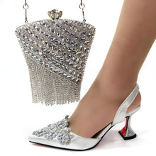 Load image into Gallery viewer, Italy beautiful Italian Shoes with Matching Bag Set HSW1-22