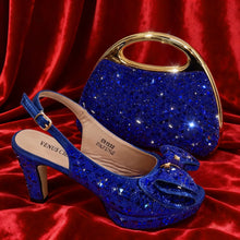 Load image into Gallery viewer, Latest Peep-Toe High Heel and Bag Set EDS40
