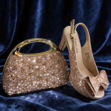 Load image into Gallery viewer, Latest Peep-Toe High Heel and Bag Set EDS40