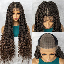 Load image into Gallery viewer, Goddess Box Braids Wig | Curly Ends | Full Lace | Crochet Hair | Black Women