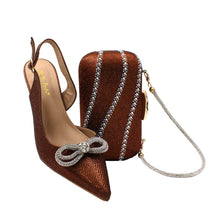 Load image into Gallery viewer, High-Quality Ladies Sandal Shoes Matching Bag Set EDR321