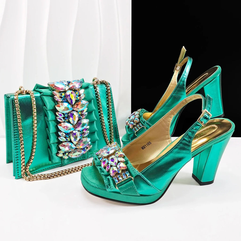 Lastest Italian Shoes with Matching Bag Set HFG1-2