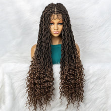 Load image into Gallery viewer, Goddess Box Braids Wig | Curly Ends | Full Lace | Crochet Hair | Black Women