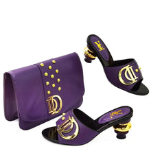 Load image into Gallery viewer, New Italian Shoes with Matching Bags Set EDL89