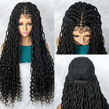 Load image into Gallery viewer, Goddess Box Braids Wig | Curly Ends | Full Lace | Crochet Hair | Black Women