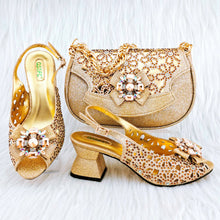 Load image into Gallery viewer, African Wedding Shoes and Bag Set HGY1-46
