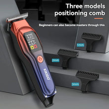 Load image into Gallery viewer, Rechargeable Cordless Hair Trimmer – Stainless Steel Blades, Wet/Dry Electric Trimmer for Hair, Beard, Bikini &amp; Eyebrows