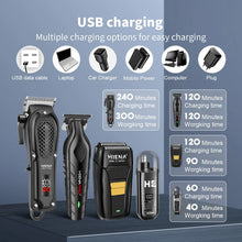 Load image into Gallery viewer, Rechargeable Cordless Electric Hair Clippers &amp; Beard Trimmer Kit for Men – Professional Hair and Body Groomer