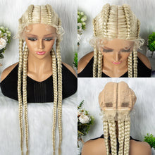 Load image into Gallery viewer, 32" Full Lace Four Braid Box Braids Wig | Kanekalon Synthetic Braided Wig for Black Women