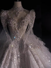 Load image into Gallery viewer, White Long Sleeved High-end Wedding Dress EDW2309