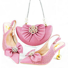 Load image into Gallery viewer, Latest African Wedding Shoes and Bag Set HAS1-21