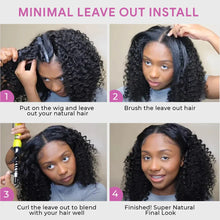 Load image into Gallery viewer, 250% V Part Wig Human Hair No Leave Out Upgrade U Part Machine Made Deep Wave Curly Human Hair Wigs For Women 100% High Density