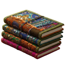 Load image into Gallery viewer, Handcrafted Sari Fabric Bound Notebook Journal
