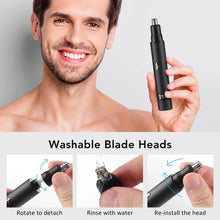 Load image into Gallery viewer, 3-in-1 Rechargeable Nose, Ear, Eyebrow &amp; Beard Trimmer with LED Display - USB Portable Hair Clipper for Men