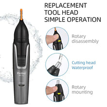 Load image into Gallery viewer, 3-in-1 Rechargeable Nose &amp; Ear Trimmer with Beard Trimmer, Micro Shaver and Eyebrow Groomer — Personal Grooming Kit