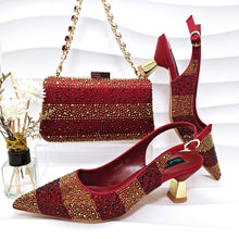 Load image into Gallery viewer, High Quality African Style Ladies Shoes And Bags Set ED125