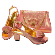 Load image into Gallery viewer, Latest Peep Toe Shoes Matching Bag Set For Wedding Party ED432