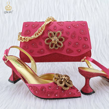 Load image into Gallery viewer, Classic Matching High Heels And Bag Set