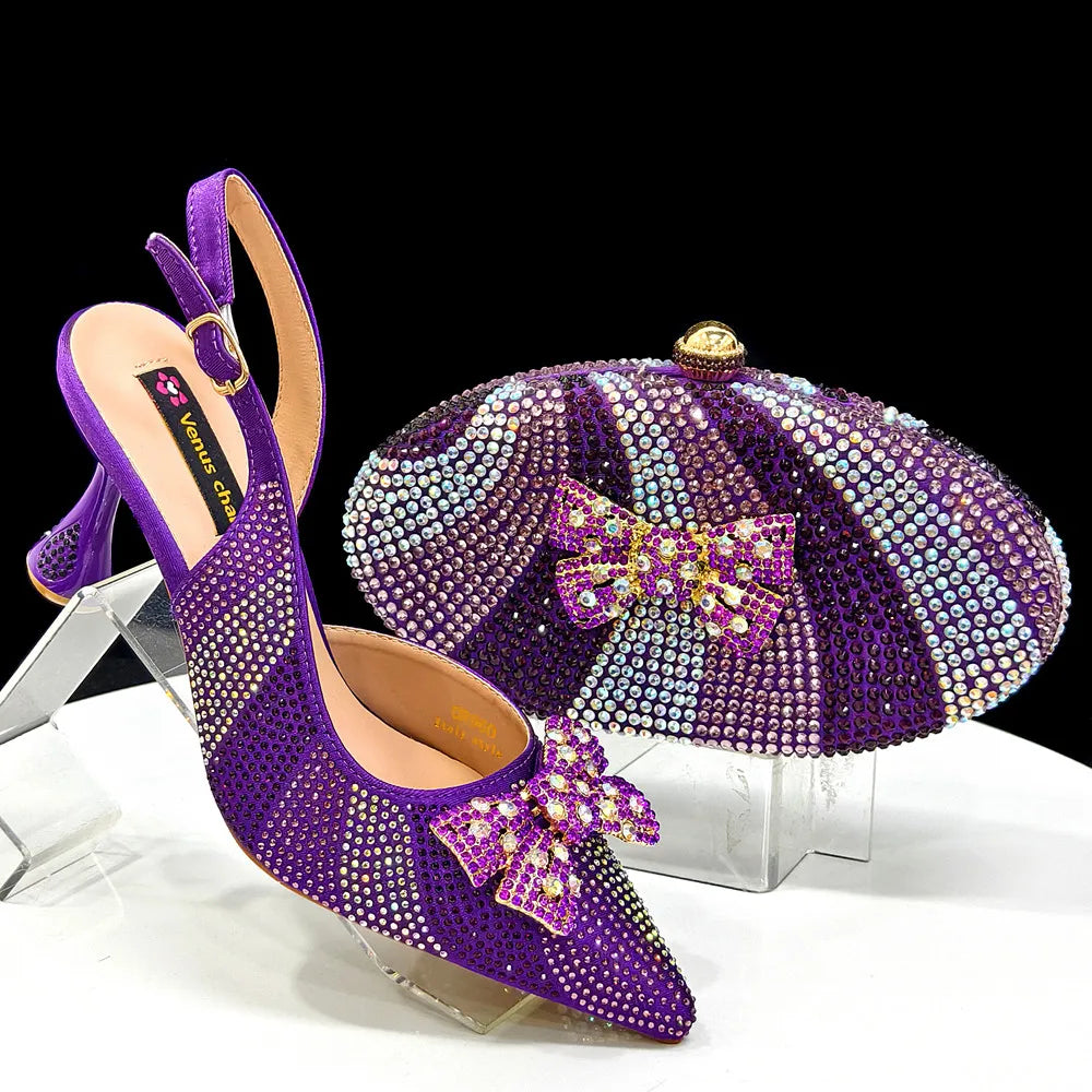 Italian Shoes And Bag Sets For Evening Party Ho1-1