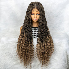 Load image into Gallery viewer, Goddess Box Braids Wig | Curly Ends | Full Lace | Crochet Hair | Black Women