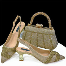 Load image into Gallery viewer, Women's Shoes and Bag Set with Rhinestone ED129