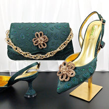 Load image into Gallery viewer, Classic Matching High Heels And Bag Set