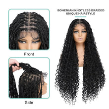 Load image into Gallery viewer, 36" Knotless Box Braided Lace Front Wig | Baby Hair | Synthetic Braids for Black Women