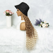 Load image into Gallery viewer, 30" Crochet Afro Dreadlocks Bucket Hat Wig | Synthetic Braided Hair | Curly Ends | Black Women