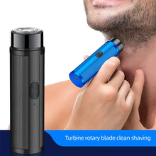Load image into Gallery viewer, Mini Rechargeable Electric Shaver – Portable Facial &amp; Body Razor for Women &amp; Men, Rotary Detachable Washable Head, LED Display
