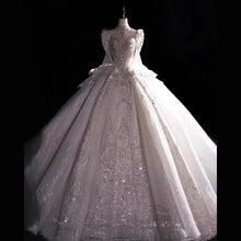 Load image into Gallery viewer, White Long Sleeved High-end Wedding Dress EDW2309