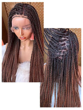 Load image into Gallery viewer, Senegalese Micro Twist Braided Wig | Bob Length | Light Passion Twist | Lace Front Wig | Black Women