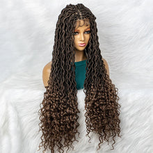 Load image into Gallery viewer, Goddess Box Braids Wig | Curly Ends | Full Lace | Crochet Hair | Black Women